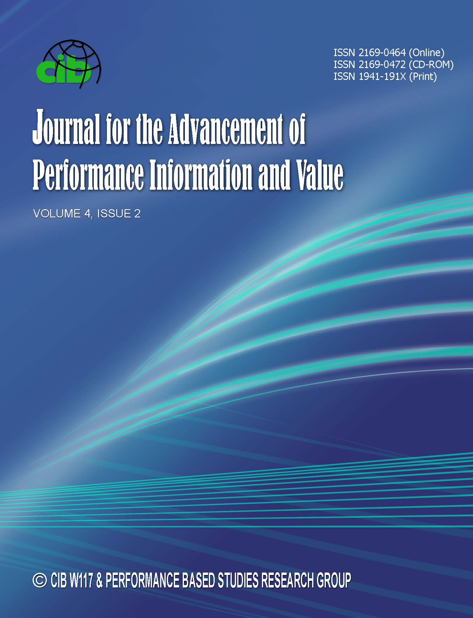 					View Vol. 4 No. 2 (2012): Journal for the Advancement of Performance Information and Value
				