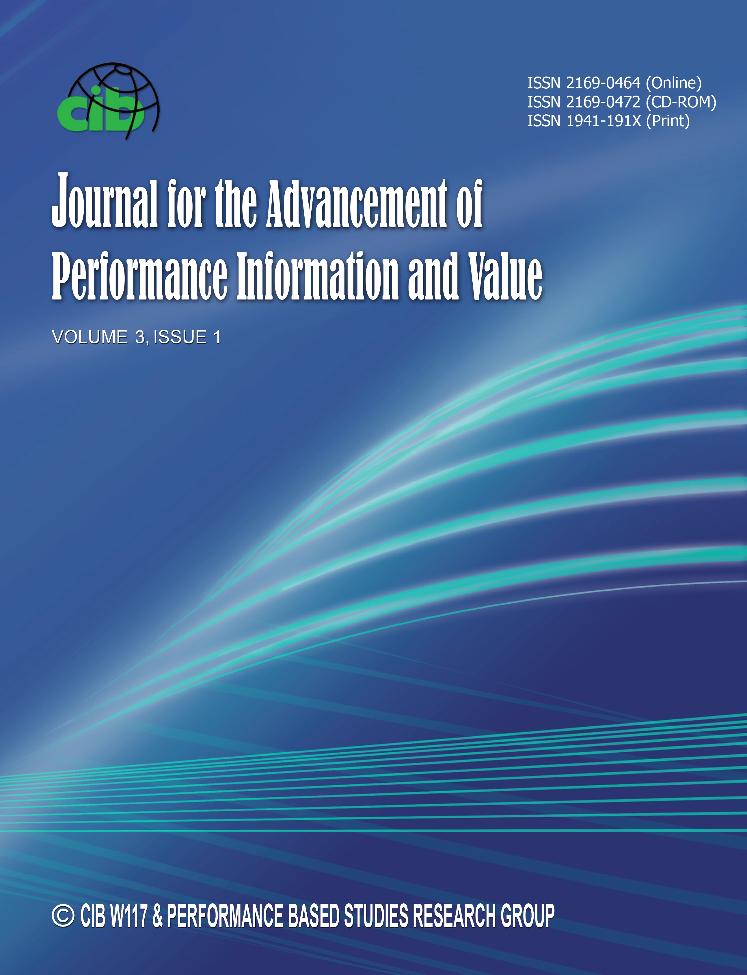 					View Vol. 3 No. 1 (2011): Journal for the Advancement of Performance Information and Value
				